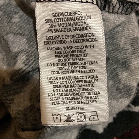 Calvin Klein | Hooded Shirt XL Black/Multi Colored Animal Print Athleisure - Picture 7 of 11